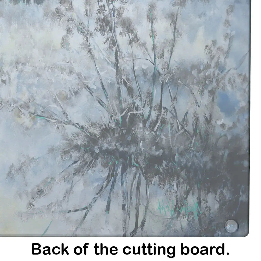 Artisan Glass Cutting Board – "Early Morning Reflection"