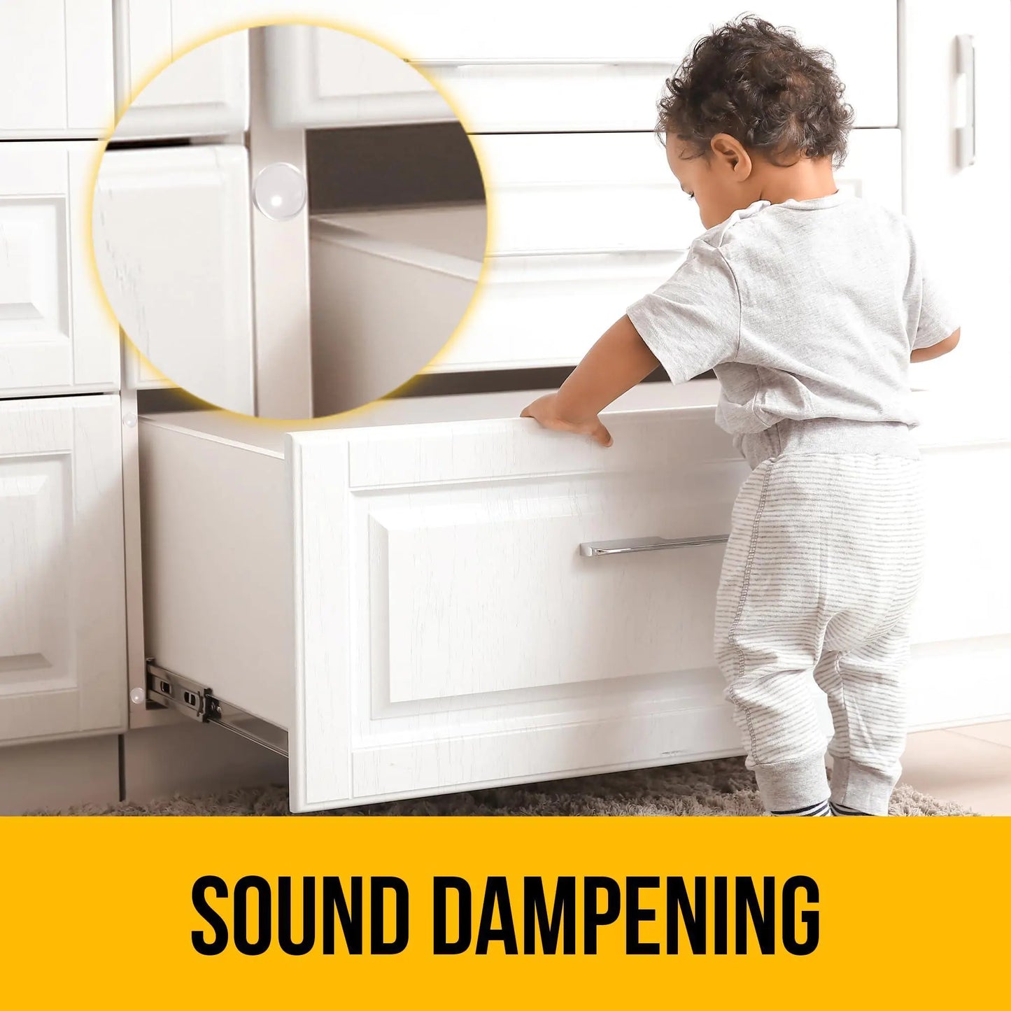 256x Premium Clear Cabinet Door Bumpers – Noise-Dampening Self-Adhesive Pads