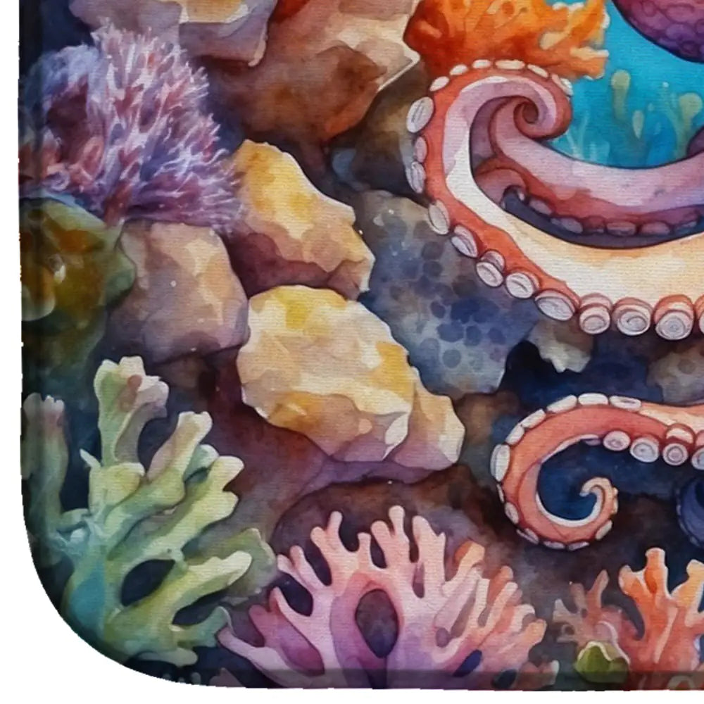 Octopus Coral Mat – Quick-Dry Kitchen Pad