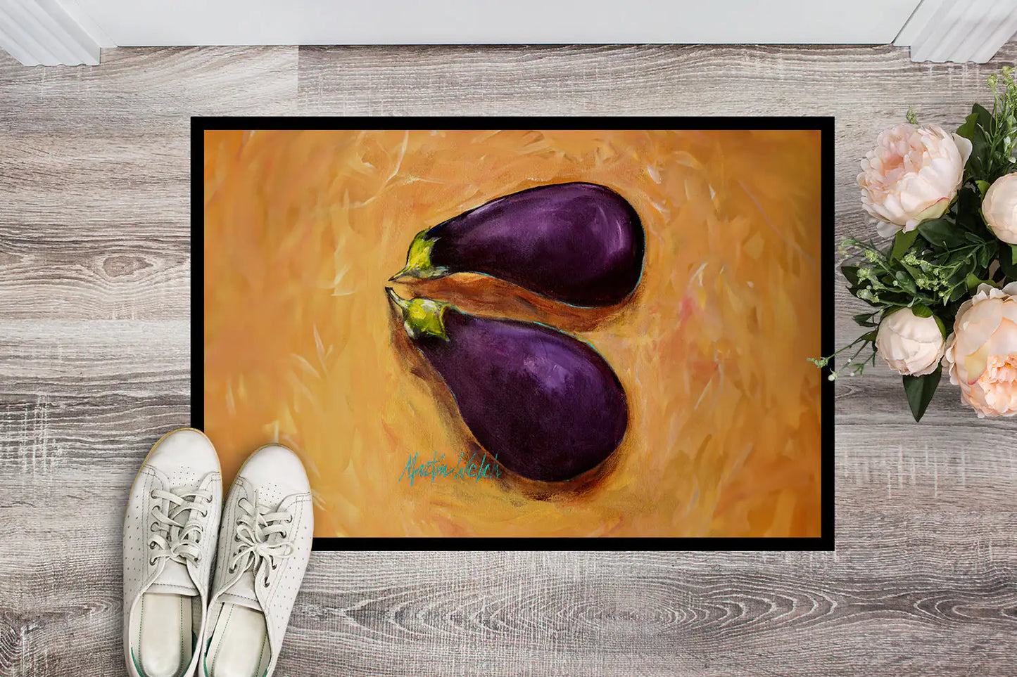 Eggplant Welcome Doormat – Vibrant Art Series