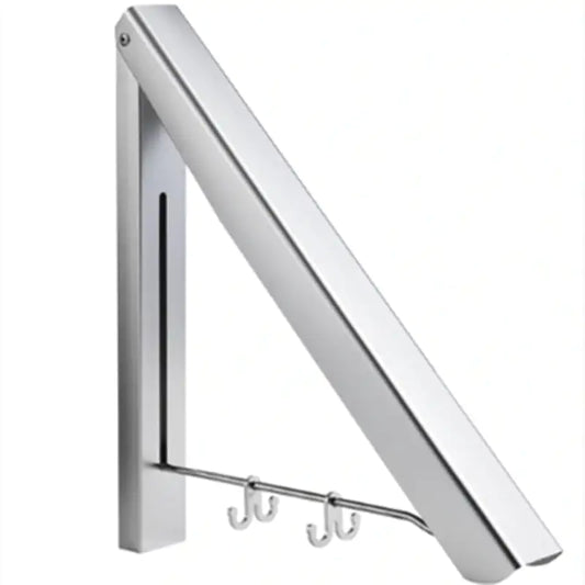 Foldable Stainless Steel Clothes Rack – Minimalist Wall-Mounted Hanger