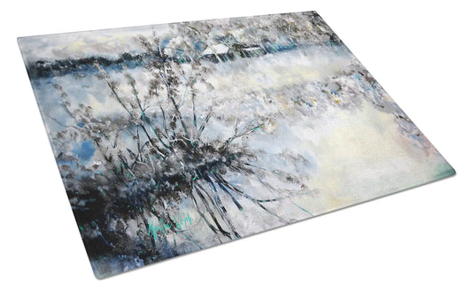 Artisan Glass Cutting Board – "Early Morning Reflection"